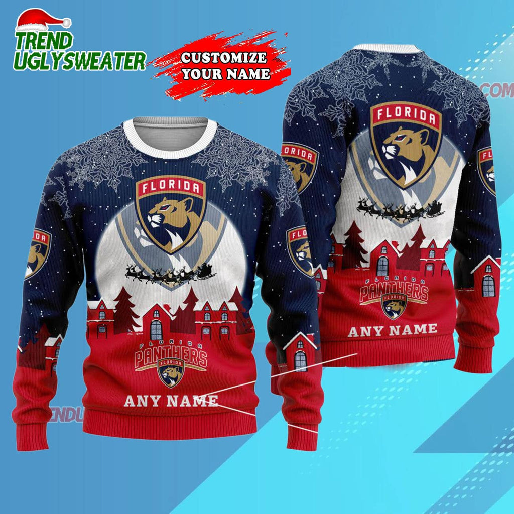 NHL Florida Panthers Hockey New Design Litmited Christmas Ugly Sweater