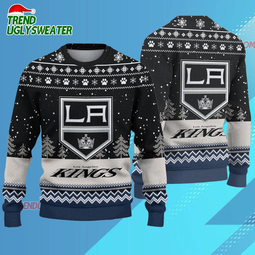 NHL Los Angeles Kings Hockey Team Design New Ugly Christmas Sweater