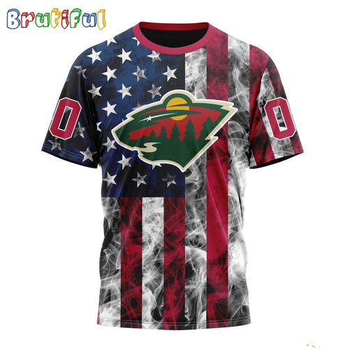 NHL Minnesota Wild Happy Independence Day The 4th Of July 3D T Shirt