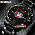 NHL Montreal Canadiens Black Fashion Watch Custom Hockey Game Time