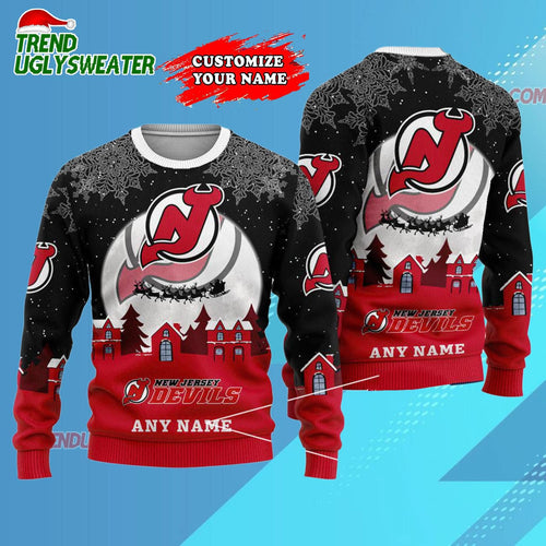 NHL New Jersey Devils Hockey New Design Litmited Christmas Ugly Sweater