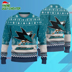 NHL San Jose Sharks Hockey Team Design New Ugly Christmas Sweater
