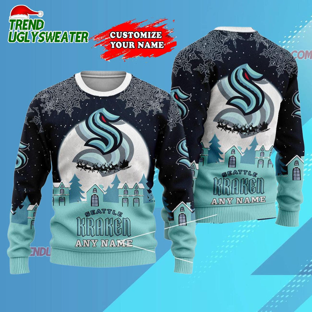 NHL Seattle Kraken Hockey New Design Litmited Christmas Ugly Sweater