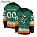 NHL Seattle Kraken Jersey Special St.Patrick’s Day Design Hockey Jersey