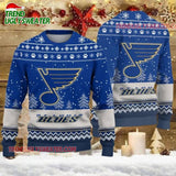 NHL St Louis Blues Big Logo Ugly Christmas Sweater