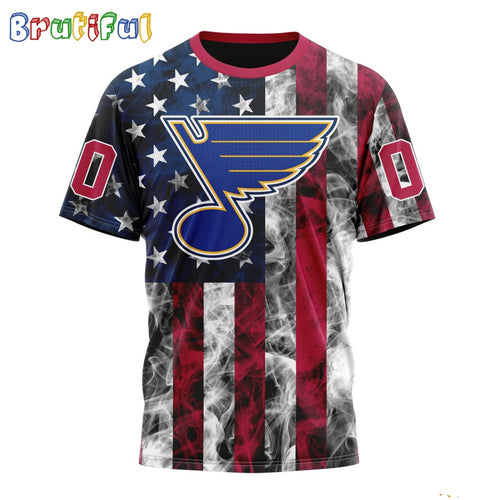 NHL St. Louis Blues Happy Independence Day The 4th Of July 3D T Shirt