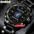 NHL Toronto Maple Leafs Black Fashion Watch Custom Hockey Game Time