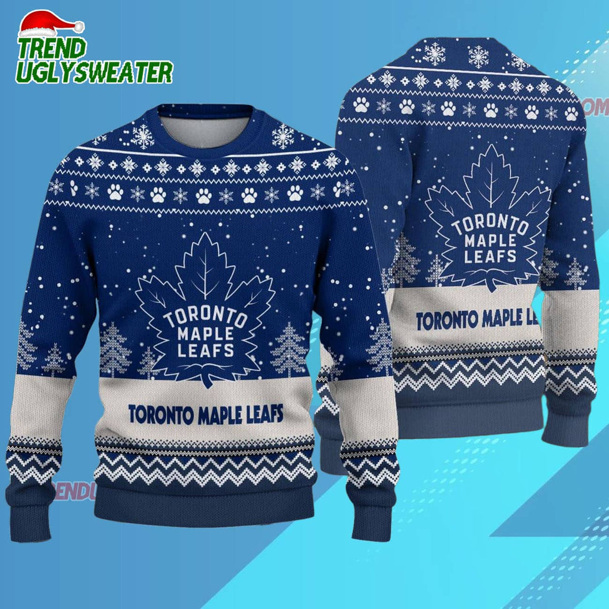 NHL Toronto Maple Leafs Hockey Team Design New Ugly Christmas Sweater