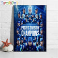 NHL Vancouver Canucks 2024 Pacific Division Champions Wall Art Poster Canvas