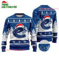 NHL Vancouver Canucks Santa Hat Ugly Christmas Sweater