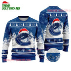 NHL Vancouver Canucks Santa Hat Ugly Christmas Sweater