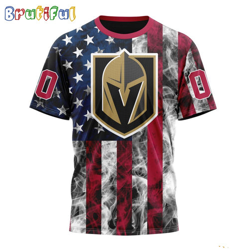 NHL Vegas Golden Knights Happy Independence Day The 4th Of July 3D T Shirt