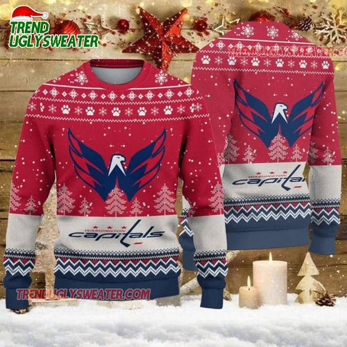 NHL Washington Capitals Big Logo Ugly Christmas Sweater