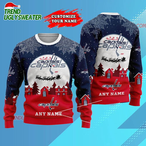 NHL Washington Capitals Hockey New Design Litmited Christmas Ugly Sweater
