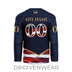 NHL Washington Capitals Personalized 250th Anniversary Of America V-shaped Hockey Jersey