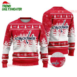 NHL Washington Capitals Snowflake Forest Ugly Christmas Sweater