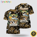 NHL Anaheim Ducks All Over Print T Shirt Tropical Forest Motif Car Traveling Summer T Shirt