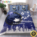 NHL Buffalo Sabres Bedding Sets Santa Claus Sleigh And Reindeer Christmas Bedding Sets Quilt Bedding Sets