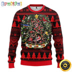 NHL Carolina Hurricanes Ugly Christmas Sweater Ball Pine Tree Christmas Unisex Sweater