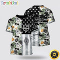 NHL Los Angeles Kings All Over Print T Shirt Tropical Hat And Glasses Pattern Summer T Shirt