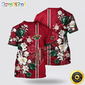 NHL Minnesota Wild All Over Print T Shirt Tropical Hepatica Floral Pattern Summer T Shirt