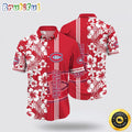 NHL Montreal Canadiens Hawaiian Shirt Tropical Apricot Blossom Pattern Summer Hawaiian Shirt