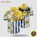 NHL Nashville Predators Hawaiian Shirt Tropical Hat And Glasses Pattern Summer Hawaiian Shirt