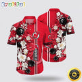 NHL New Jersey Devils Hawaiian Shirt Tropical Hepatica Floral Pattern Summer Hawaiian Shirt