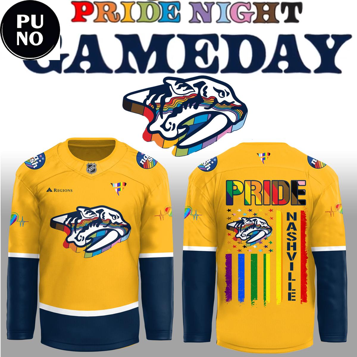 Nashville Predators Celebrating Pride Night 2026 Hockey Jersey