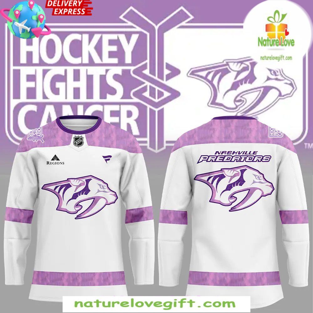 Nashville Predators Hockey Fights Cancer Jersey NHL