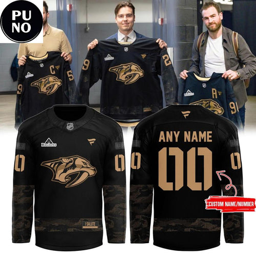 Nashville Predators Military Appreciation 2026 Personalized Hockey Jersey
