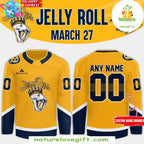 Nashville Predators Jelly Roll 2026 Hockey Jersey NHL Fan Gear
