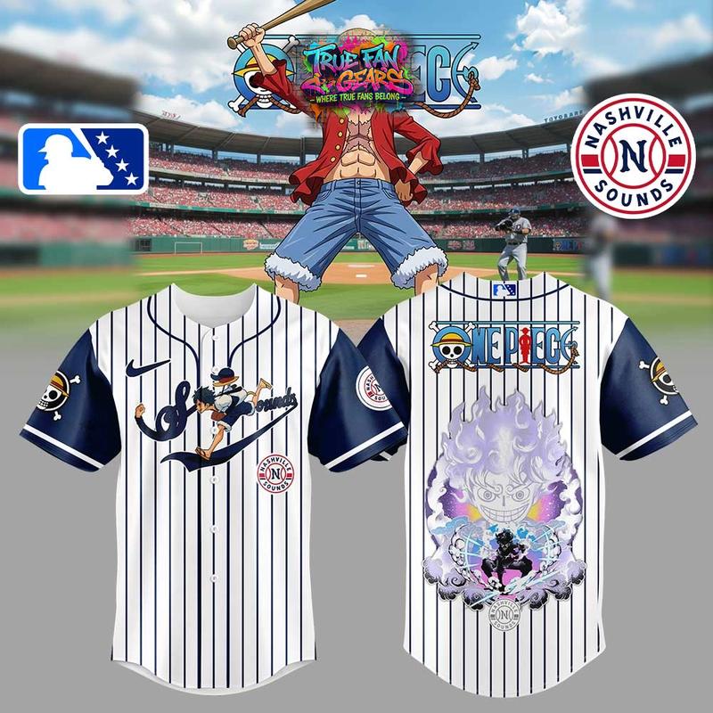 Nashville Sounds x One Piece Straw Hat Luffy Gear 5 Baseball Jersey