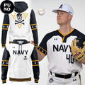 Navy Baseball Jolly Rogers 2026 Fear the Bones Hoodie T-Shirt