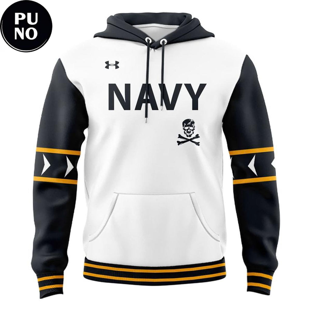 Navy Baseball Jolly Rogers 2026 Fear the Bones Hoodie T-Shirt