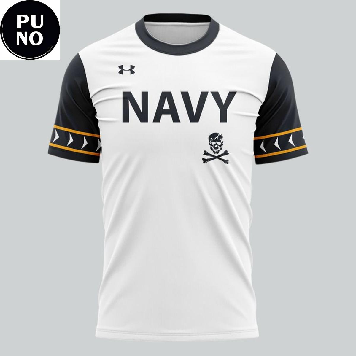 Navy Baseball Jolly Rogers 2026 Fear the Bones Hoodie T-Shirt