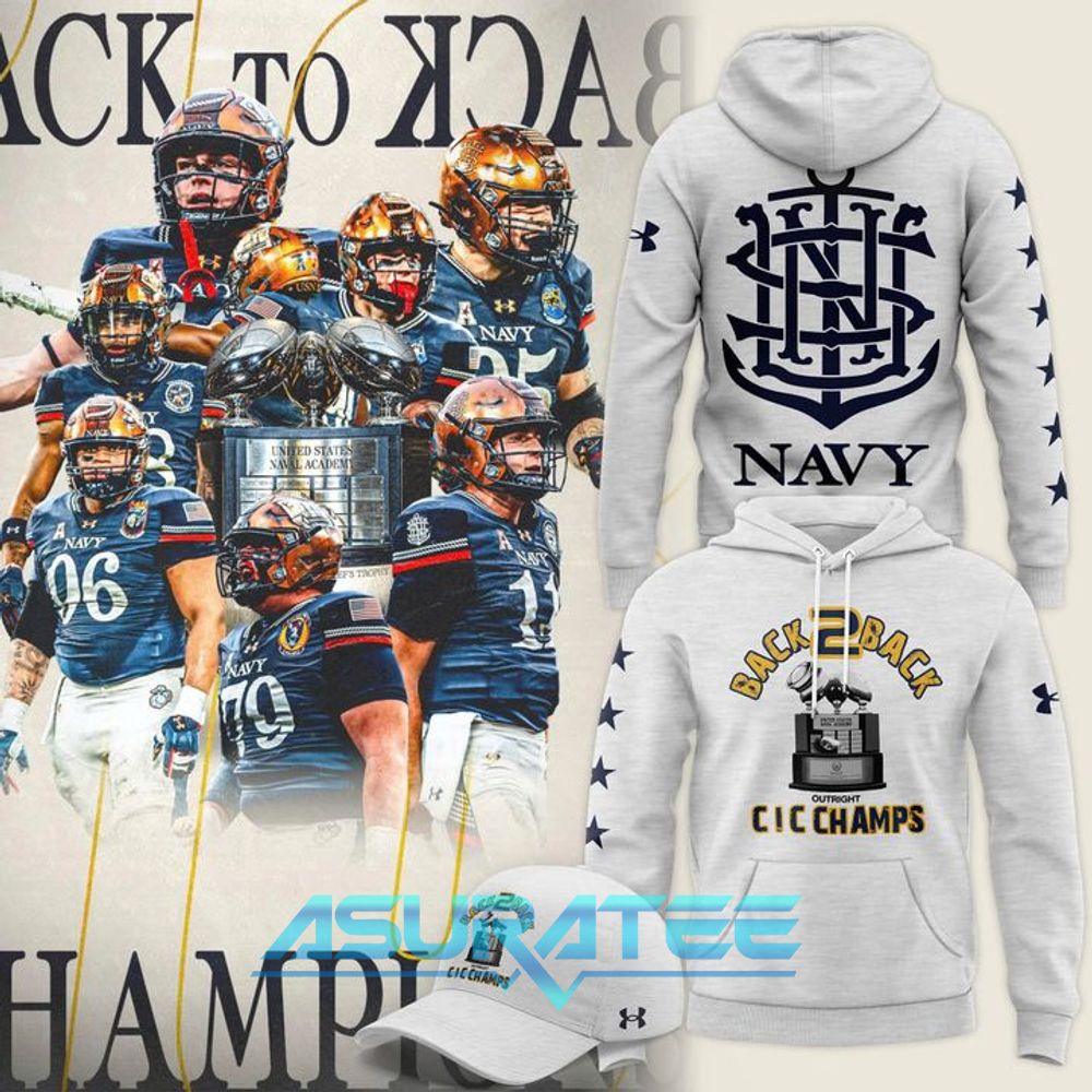 Navy Midshipmen 2025 CIC Trophy Champions Special Hoodie, Cap