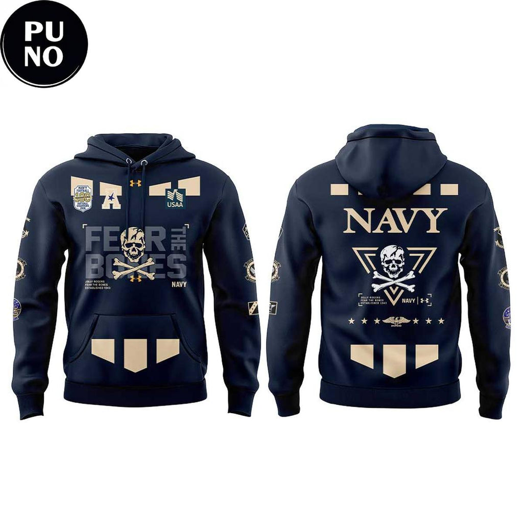 Navy Under Armour 100th Anniversary 2026 Fear The Bones Hoodie