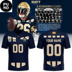 Navy Under Armour 100th Anniversary 2026 Replica Personalized Football Jersey