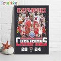 Nc State Wolfpack 2024 Men’s Basketball Tournament Champions Wall Art Poster Canvas
