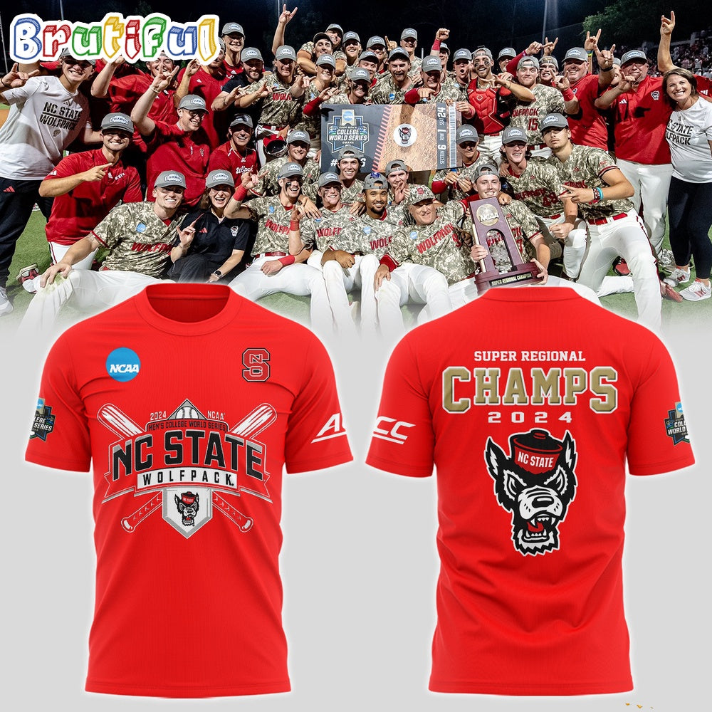 Nc State Wolfpack Baseball Super Regional Champs 2024 3D Shirt