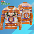 Personalized Ncaa Clemson Tigers Special Reindeer Light Ugly Christmas Sweater