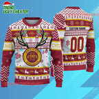 Personalized Ncaa Iowa State Cyclones Special Reindeer Light Ugly Christmas Sweater