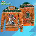 Ncaa Miami Hurricanes Football Ho Ho Ho Ugly Christmas Sweater