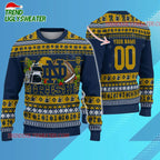 Ncaa Notre Dame Fighting Irish Logo Team Football Custom Christmas Ugly Sweater