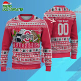 Ncaa Ohio State Buckeyes Logo Team Football Custom Christmas Ugly Sweater