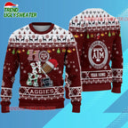 Ncaa Texas A&ampm Aggies Football Ho Ho Ho Ugly Christmas Sweater