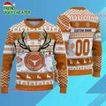 Personalized Ncaa Texas Longhorns Special Reindeer Light Ugly Christmas Sweater