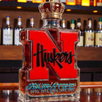 Nebraska Cornhuskers 5-Time National Champions Whiskey Bottle