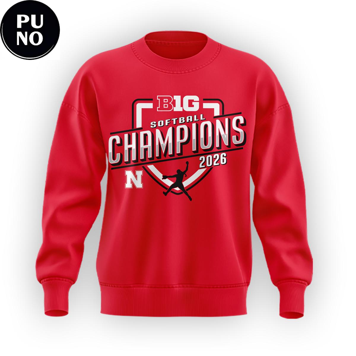 Nebraska Cornhuskers Softball 2026 Big Ten Regular Season Champions Hoodie Shirt